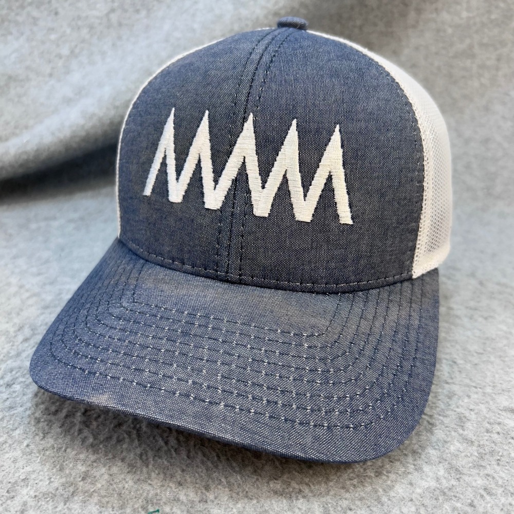 MMM Logo Mens Blue OC Sports Trucker Hat Mesh Back Adjustable OSFM